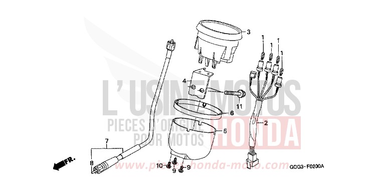 DREHZAHLMESSER von CB1300 Super Bold'or ABS SCHWARZ (NH1D) von 1998